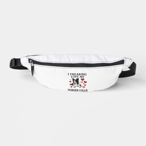 Freaking Love Border Collie Dog Hearts_1 Fanny Pack