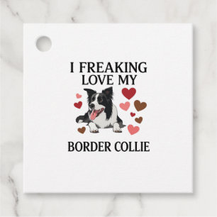 Freaking Love Border Collie Dog Hearts_1 Favor Tags
