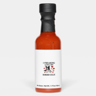 Freaking Love Border Collie Dog Hearts_1 Hot Sauces