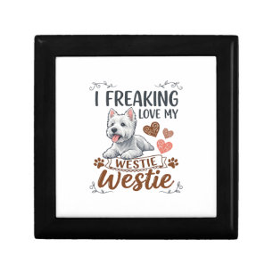 Freaking Love Westie Dog Hearts Paws_1 Gift Box