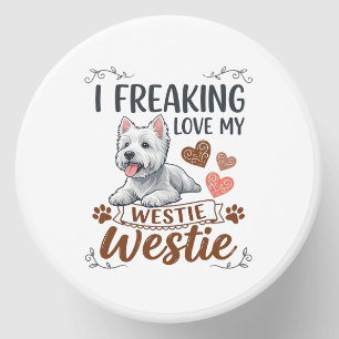 Freaking Love Westie Dog Hearts Paws_1 Mini Candle Favors