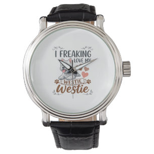 Freaking Love Westie Dog Hearts Paws_1 Watch