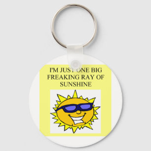 freaking ray of sunshine keychain