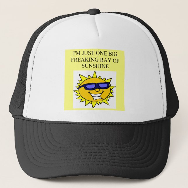 freaking ray of sunshine trucker hat (Front)