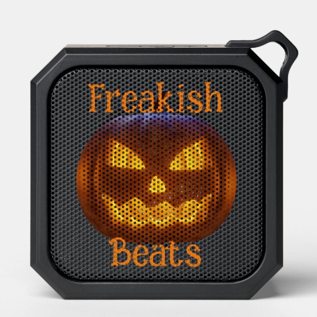 Freakish Beats Carved Halloween Pumpkin Vibes Bluetooth Speaker (Front)