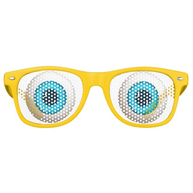 Freaky Big Round Eyeballs Retro Sunglasses (Front)