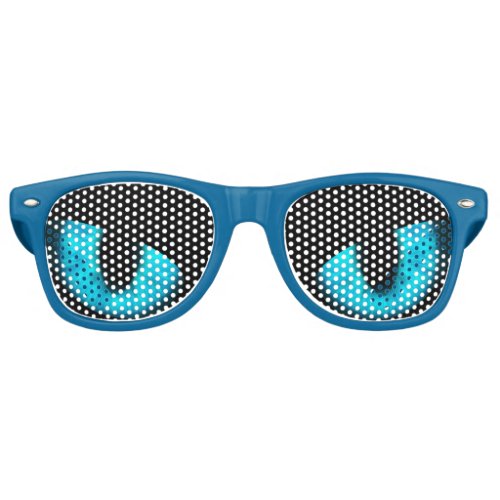 Freaky Blue Cat Eyes Retro Sunglasses