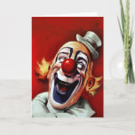Freaky Clown Birthday Card<br><div class="desc">Custom restored,  high quality vintage clown image.</div>