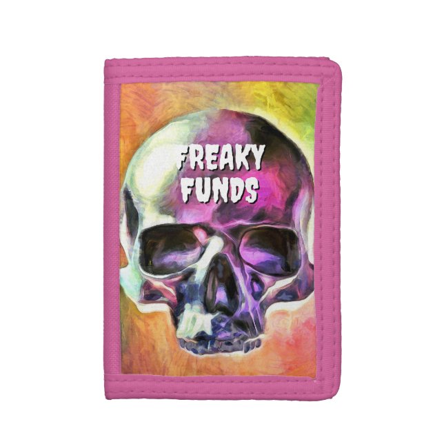 Freaky Funds. Trifold Wallet (Front Vertical)