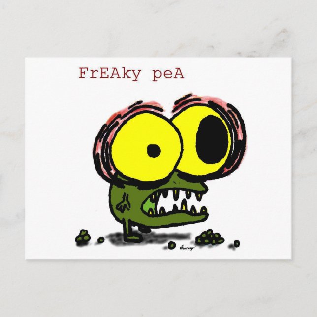 Freaky Pea Postcard (Front)