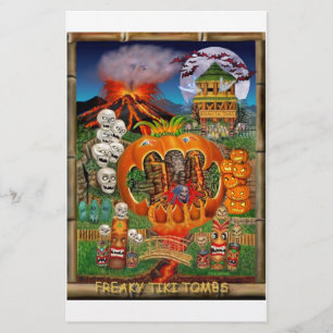 FREAKY TIKI TOMBS STATIONERY