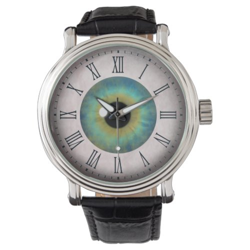 Freaky Weird Fun Cool Blue Eye Eyeball Wrist Watch