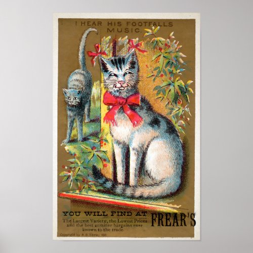 Frears Cat Trade Card 1 of 6 Poster