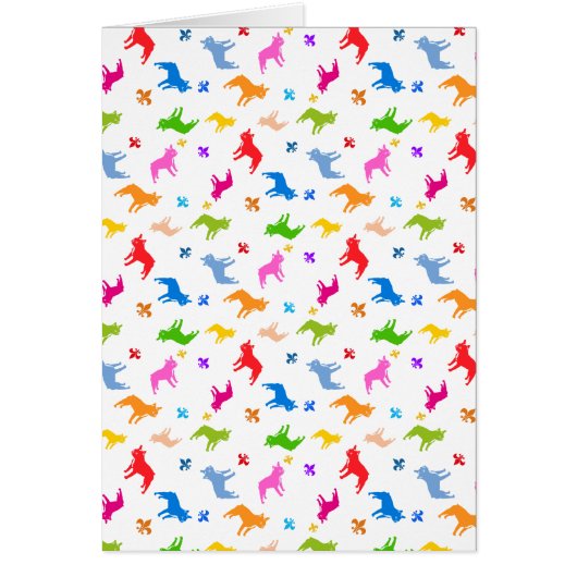 Freches Frenchie Muster Cards (Front)