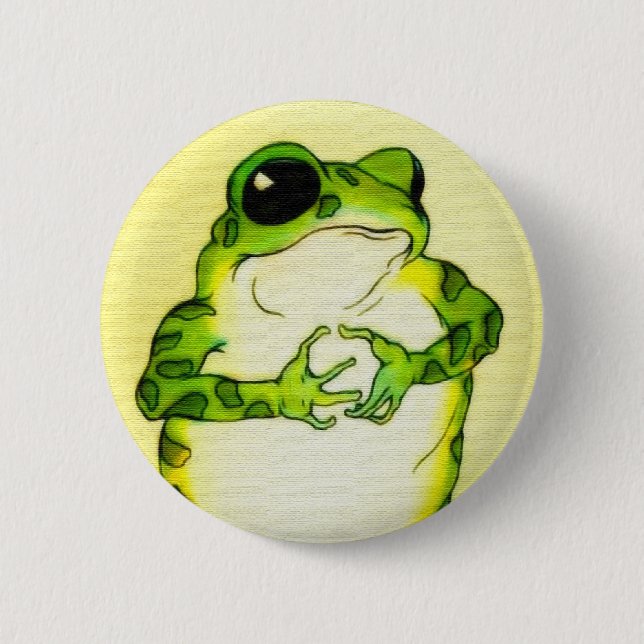 Freckle Frog Pinback Button (Front)