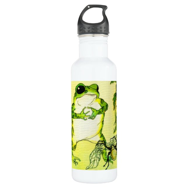Freckle Frog Stainless Steel Water Bottle (Front)