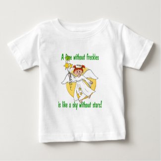 Freckled Face Angel Baby T-Shirt