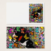 Freckles in Butterflies - Black & White Tux Cat (Front & Back)
