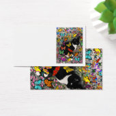 Freckles in Butterflies - Black & White Tux Cat (Desk)