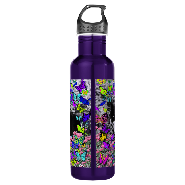 Freckles in Butterflies II - Tuxedo Kitty Cat 24oz Water Bottle Freckles in Butterflies II - Tuxedo Kitty Cat 24oz Water Bottle