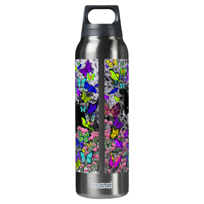 Freckles in Butterflies II - Tuxedo Kitty Cat 16 Oz Insulated SIGG Thermos Water Bottle Freckles in Butterflies II - Tuxedo Kitty Cat 16 Oz Insulated SIGG Thermos Water Bottle