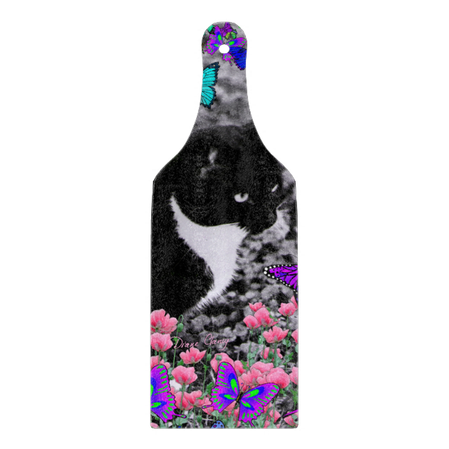 Freckles in Butterflies III, Tux Kitty Cat Cutting Boards Freckles in Butterflies III, Tux Kitty Cat Cutting Boards