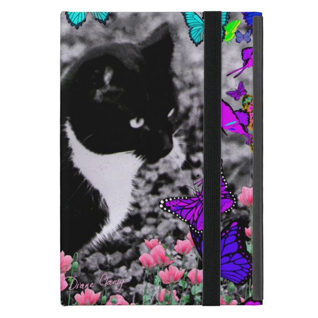 Freckles in Butterflies III, Tux Kitty Cat iPad Mini Cases Freckles in Butterflies III, Tux Kitty Cat iPad Mini Cases