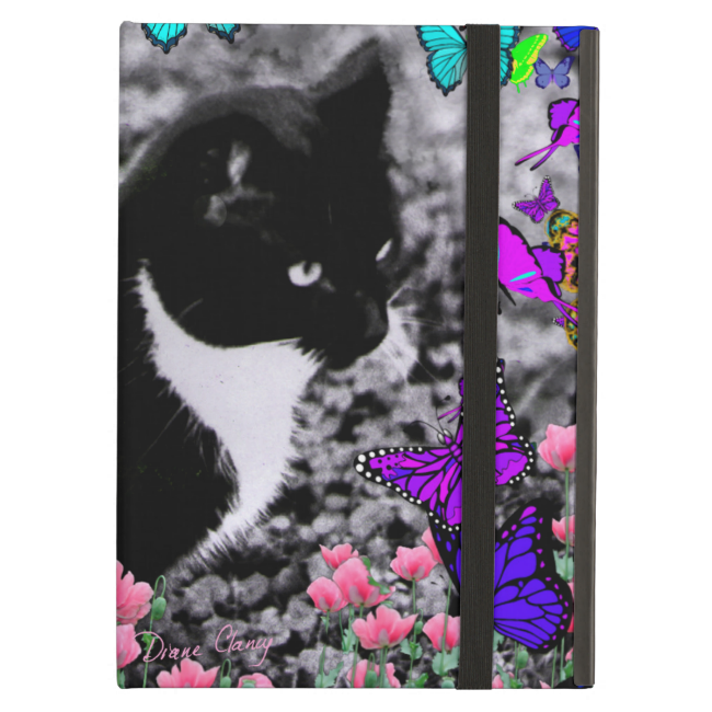 Freckles in Butterflies III, Tux Kitty Cat iPad Air Cases Freckles in Butterflies III, Tux Kitty Cat iPad Air Cases