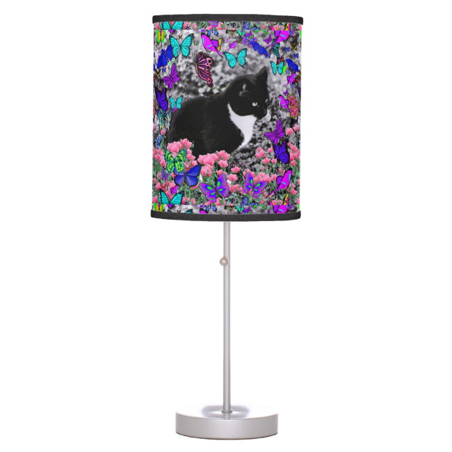 Freckles in Butterflies III, Tux Kitty Cat Lamp Freckles in Butterflies III, Tux Kitty Cat Lamp