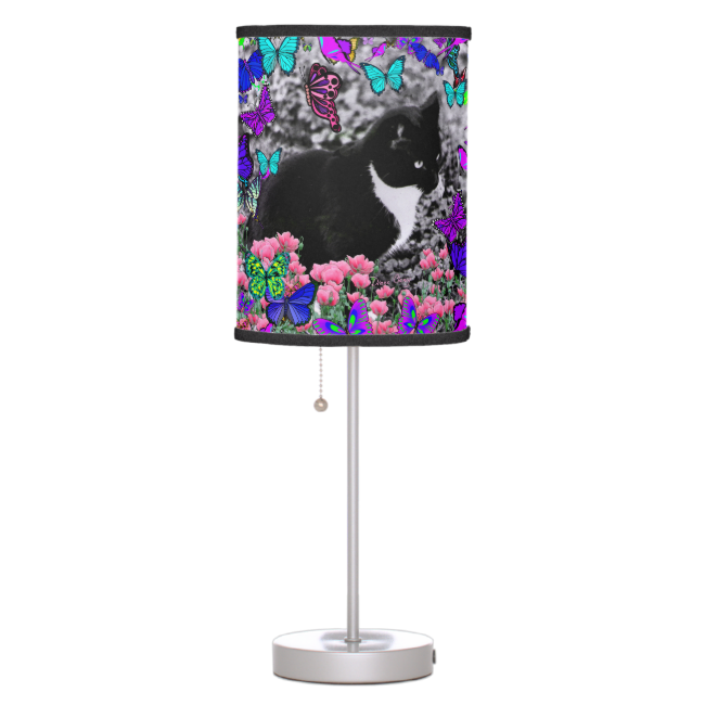 Freckles in Butterflies III, Tux Kitty Cat Lamp Freckles in Butterflies III, Tux Kitty Cat Lamp