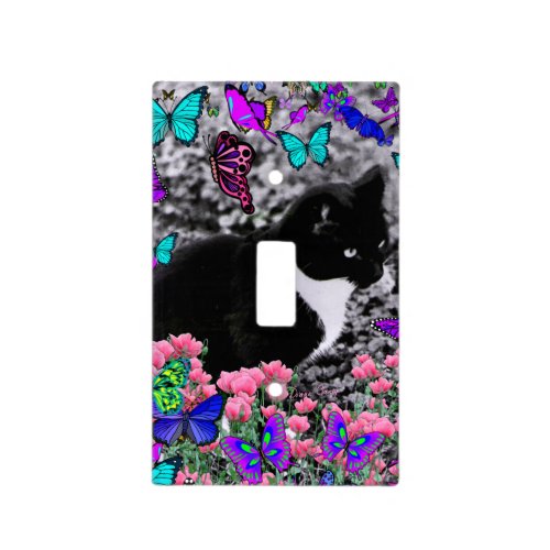 Freckles in Butterflies III, Tux Kitty Cat Light Switch Cover