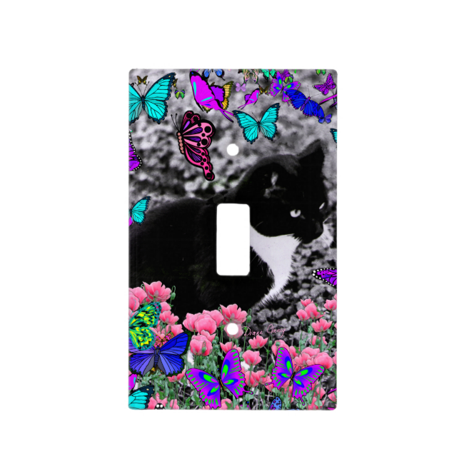 Freckles in Butterflies III, Tux Kitty Cat Light Switch Plates Freckles in Butterflies III, Tux Kitty Cat Light Switch Plates