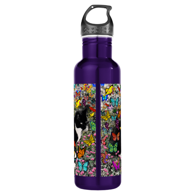 Freckles in Butterflies - Tux Kitty Cat 24oz Water Bottle Freckles in Butterflies - Tux Kitty Cat 24oz Water Bottle