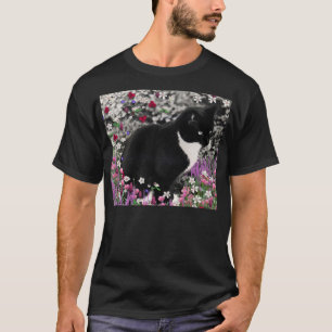 Freckles in Flowers II - Tuxedo Cat T-Shirt