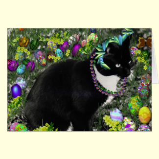 Freckles in the Hunt for Easter Eggs Greeting Cards