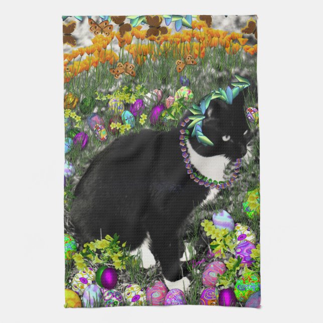 Freckles in the Hunt for Easter Eggs Towel (Vertical)