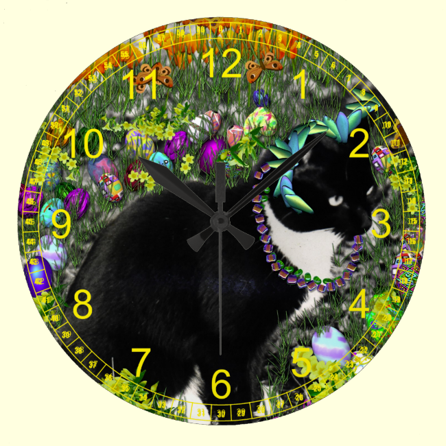 Freckles in the Hunt for Easter Eggs Wallclock