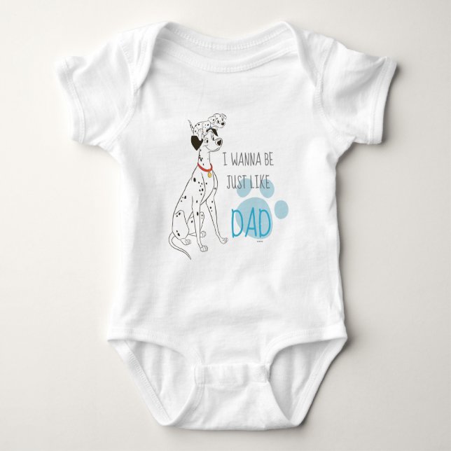 Freckles On Pongo's Head Baby Bodysuit (Front)