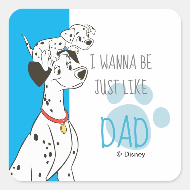Freckles On Pongo's Head Square Sticker (Front)
