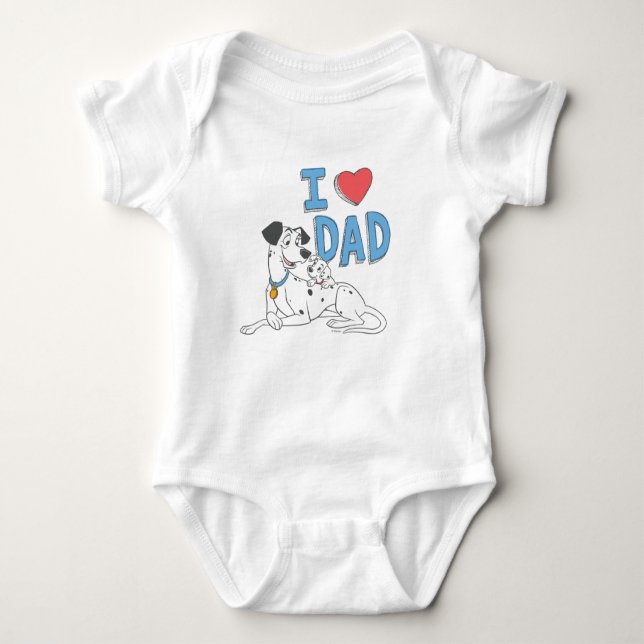 Freckles & Pongo - I Love Dad Baby Bodysuit (Front)