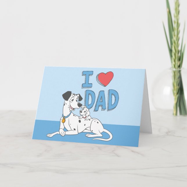 Freckles & Pongo - I Love Dad Card (Front)