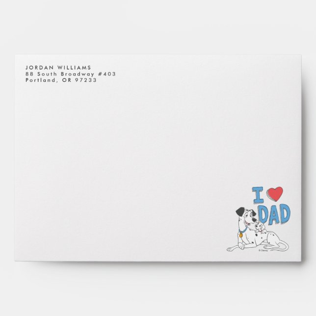 Freckles & Pongo - I Love Dad Envelope (Front)