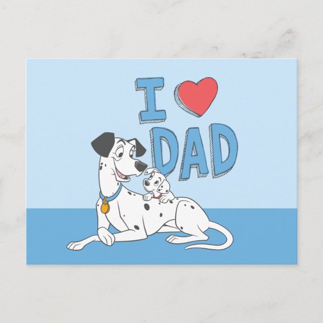 Freckles & Pongo - I Love Dad Postcard (Front)