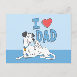 Freckles & Pongo - I Love Dad Postcard