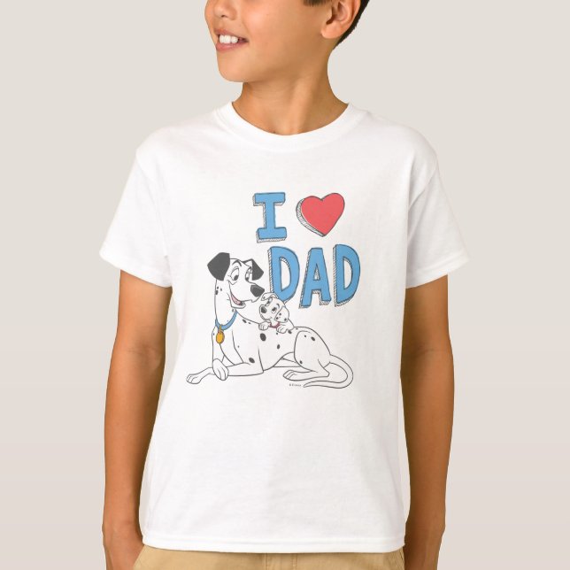 Freckles & Pongo - I Love Dad T-Shirt (Front)