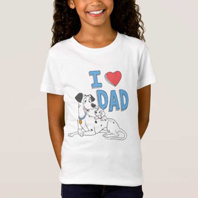Freckles & Pongo - I Love Dad T-Shirt (Front)