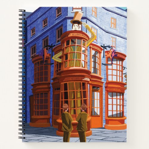 Fred and George at Weasleys Wizard Wheezes Notebook