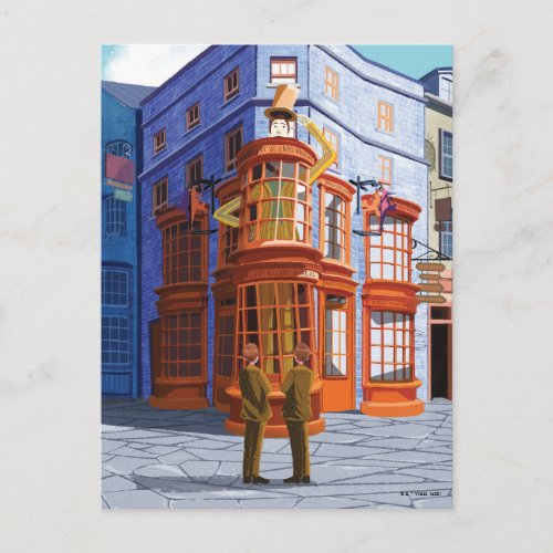 Fred and George at Weasleys Wizard Wheezes Postcard