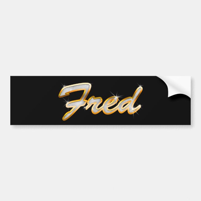 Fred Bling Bumper Sticker (Front)