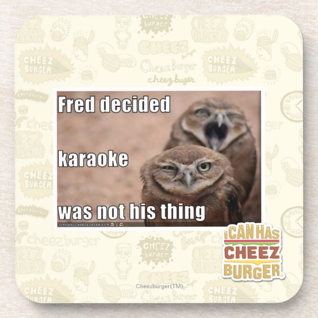 Fred decided beverage coaster (Front)